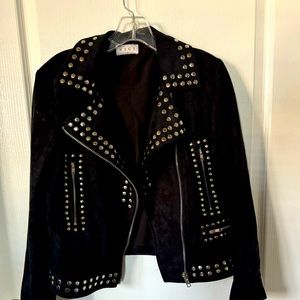 Suede Moto Jacket 10p